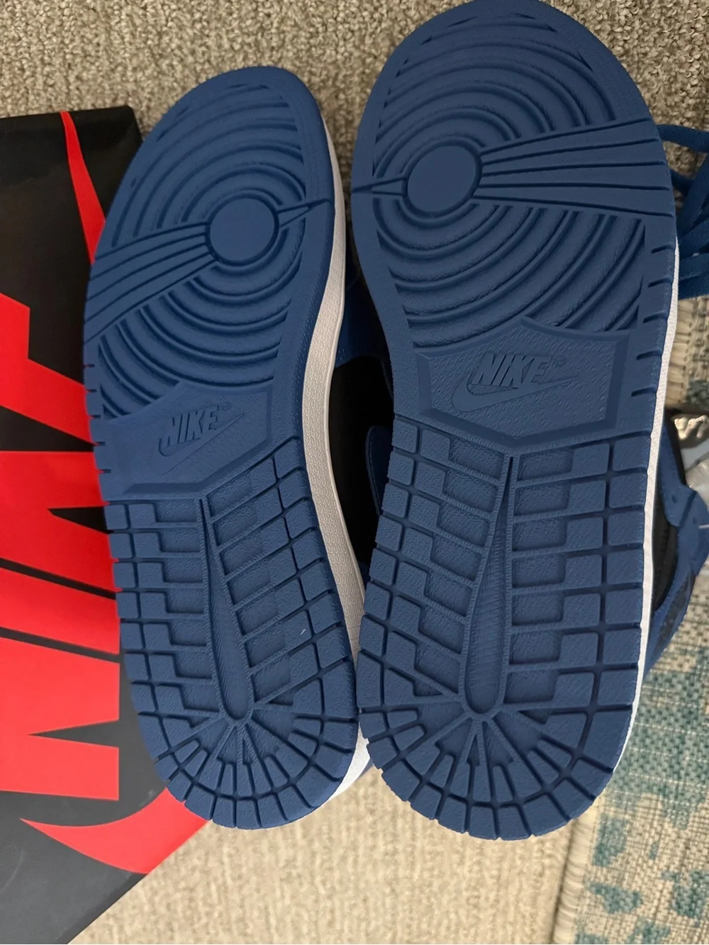 Nike Air Jordan 1 Mid in Black and Royal Blue